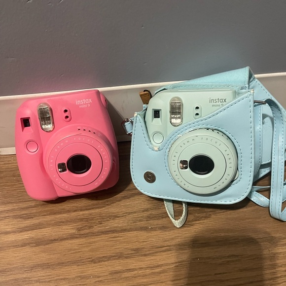Fujifilm Pink and Blue Simulated Cameras with Instant Print
